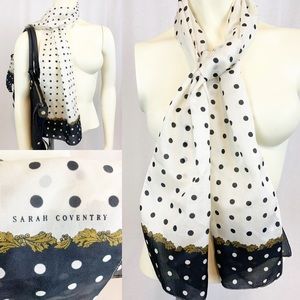 Vintage Sarah Coventry Polka Dot Scarf